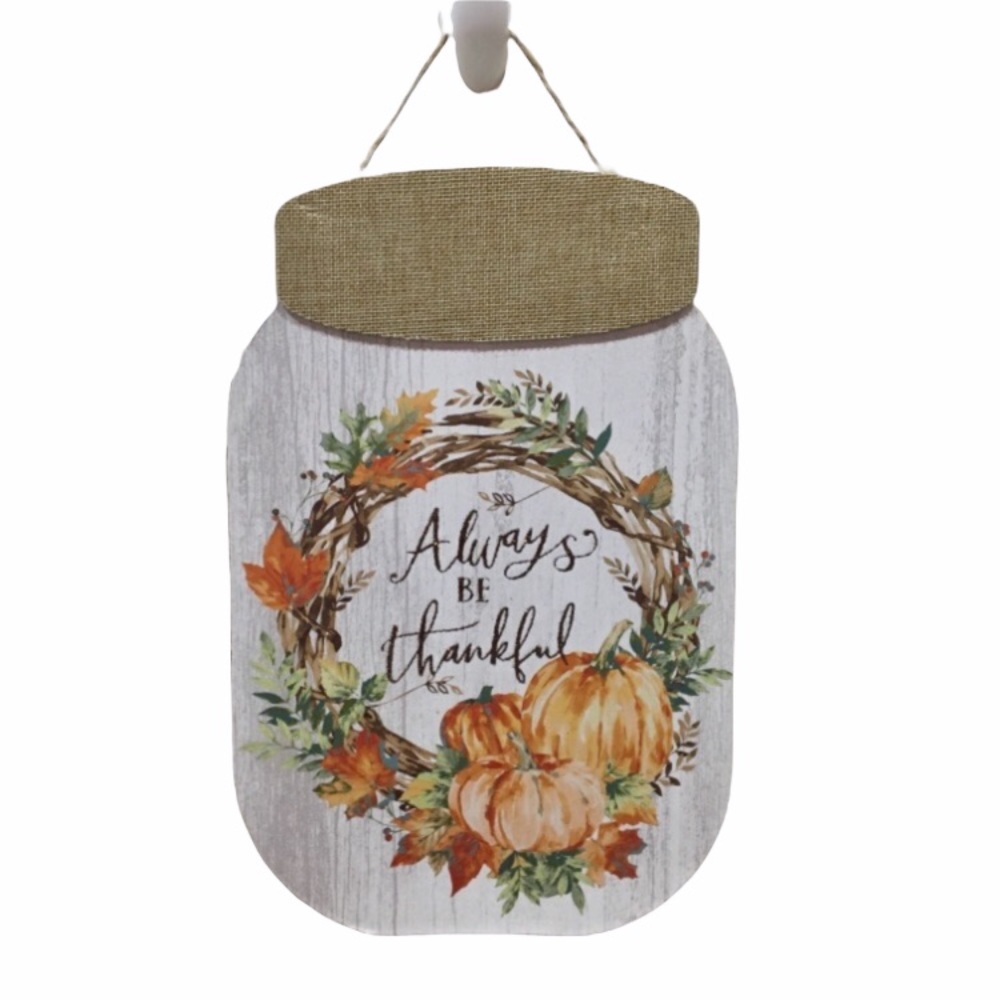 Autumn Fall Pumpkin Rustic Wall Sign Decor - Picture 1 of 6